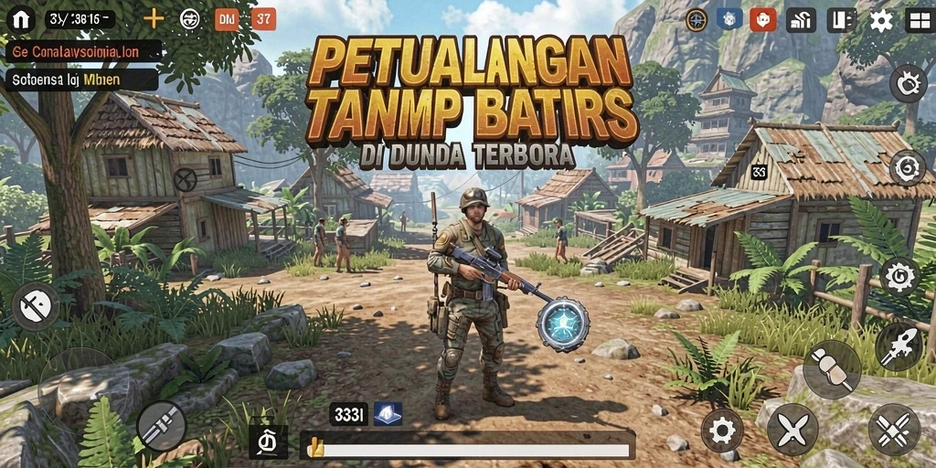 Screenshot utama menampilkan aksi seru dalam dunia terbuka 333I.