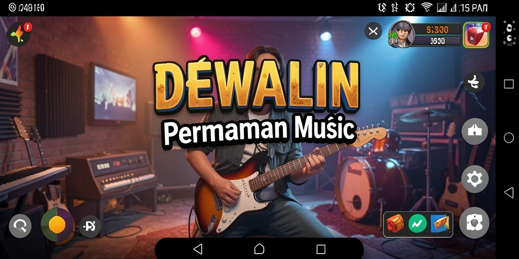 Screenshot DEWALIN menampilkan gameplay musik yang seru.