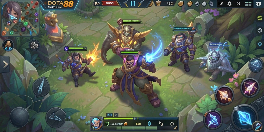 Screenshot gameplay DOTA88 menunjukkan pertarungan seru dalam dunia ARPG.