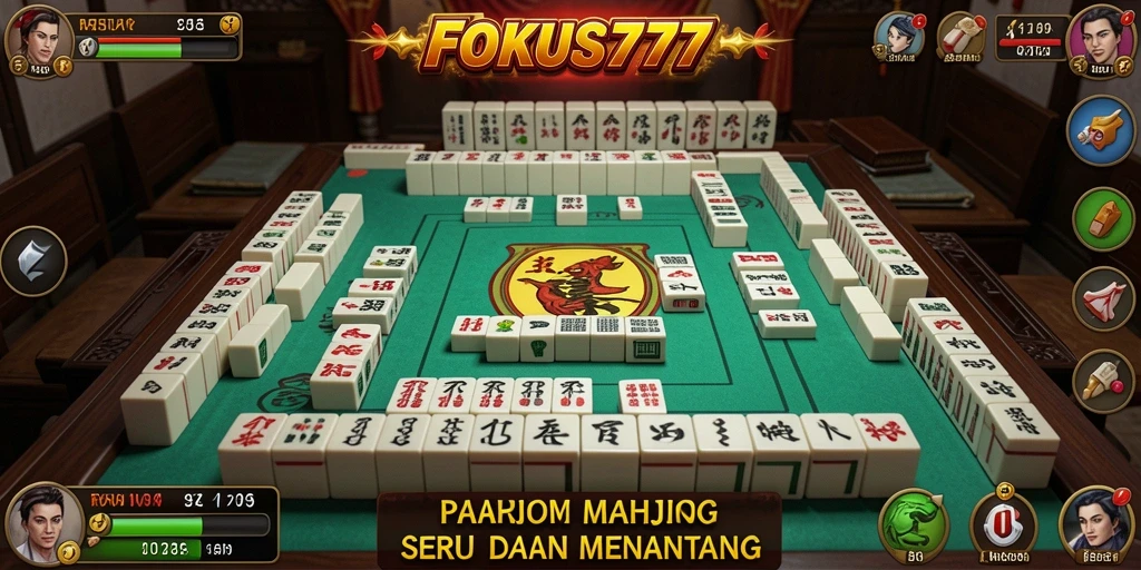 Screenshot FOKUS777 menampilkan gameplay Mahjong yang seru dan interaktif.