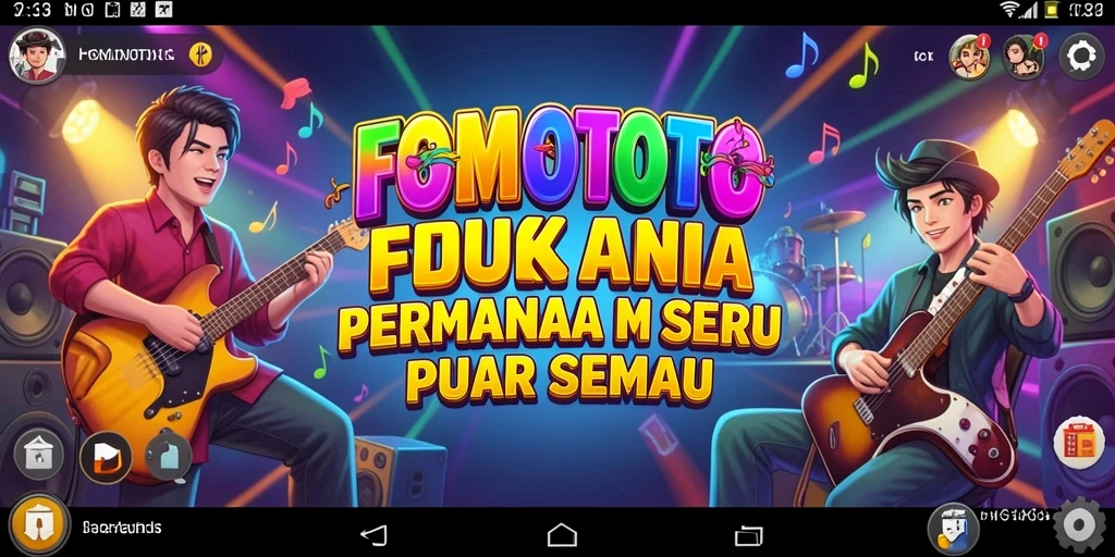 Tampilan gameplay FOMOTOTO yang menarik dan penuh warna.