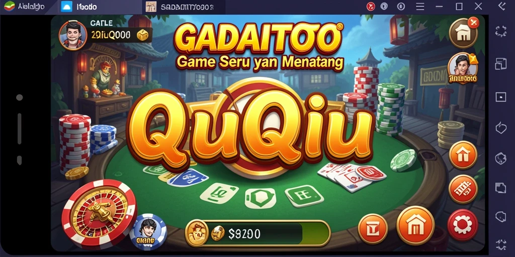 Tampilan game QiuQiu yang seru dan penuh aksi di GADAITOTO.