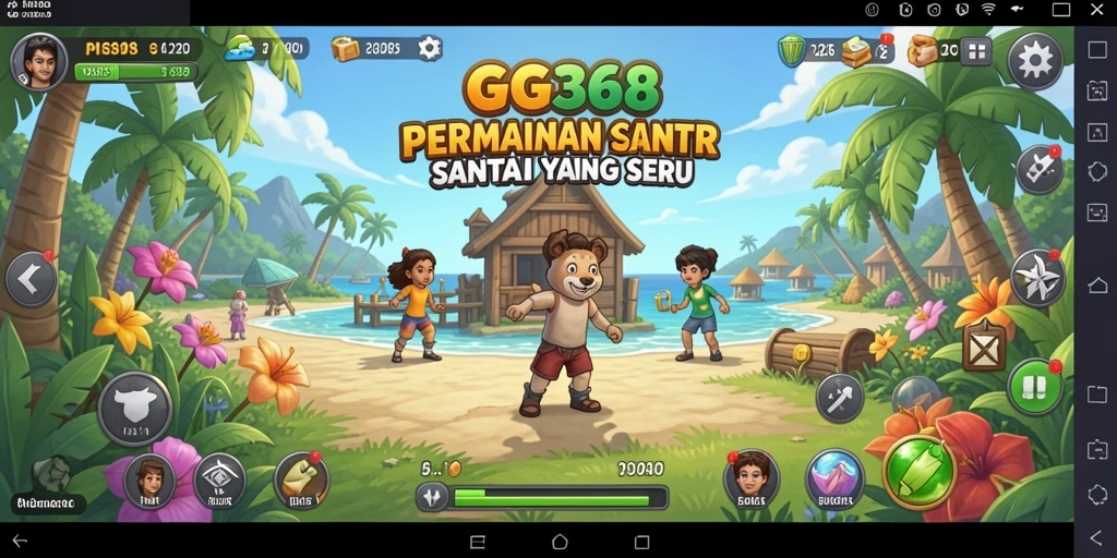 Screenshot utama GG368 menampilkan gameplay santai yang menyenangkan.