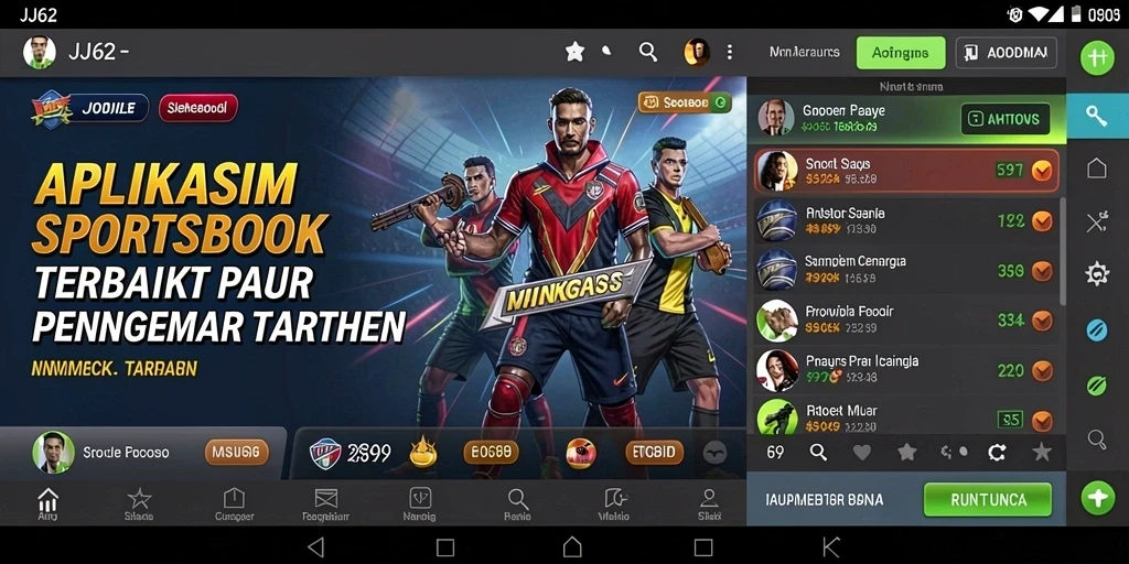 Screenshot utama JJ62 menampilkan antarmuka taruhan yang menarik dan informatif.