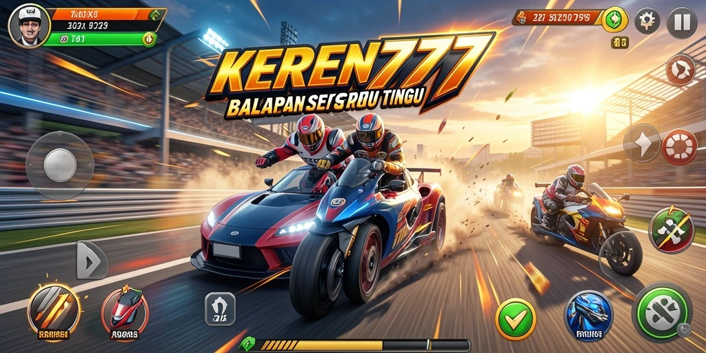 Tampilkan gameplay balapan cepat dan mendebarkan di KEREN777.