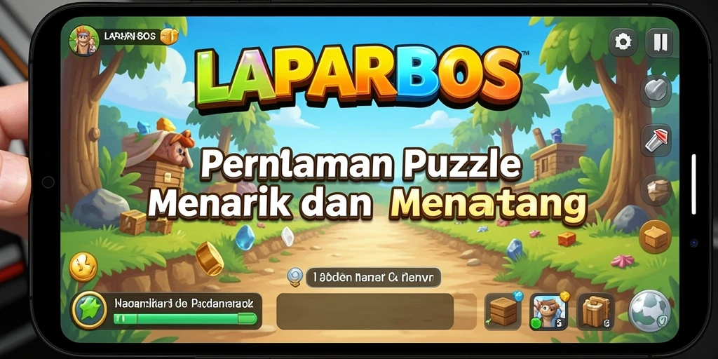 Tampilan gameplay menarik dari LAPARBOS saat memecahkan teka-teki.