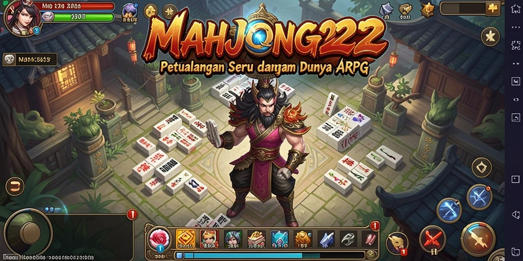 Screenshot permainan <strong>MAHJONG222</strong> menampilkan aksi seru dalam pertempuran ARPG.
