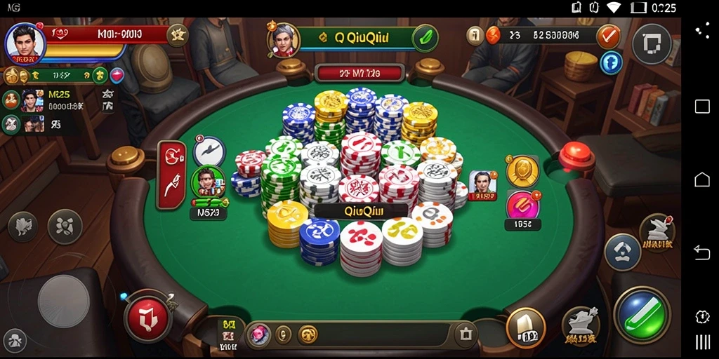Tampilan gameplay QiuQiu yang mengasyikkan dan interaktif.