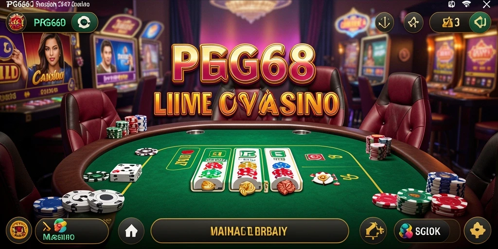 Tampilan gameplay PGG68 dengan dealer langsung yang berinteraksi.