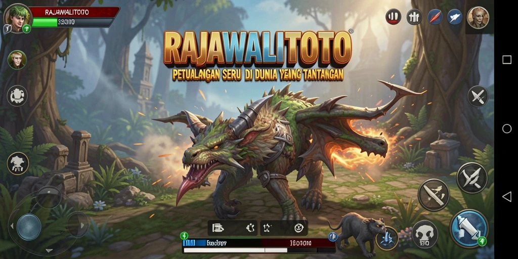 Tampak layar gameplay petualangan dalam RAJAWALITOTO.