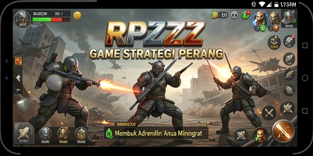 Tampilan gameplay menarik dari game RPZZZ yang penuh strategi.