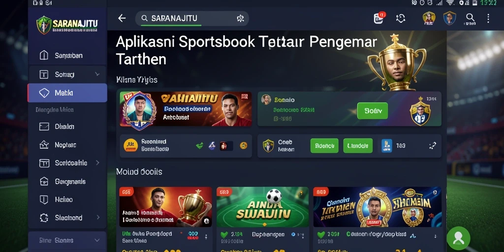 Tampilan gameplay SARANAJITU yang menarik dalam taruhan olahraga.