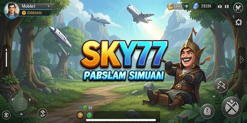 Tangkapan layar gameplay SKY77 yang menunjukkan aksi simulasi yang realistis.