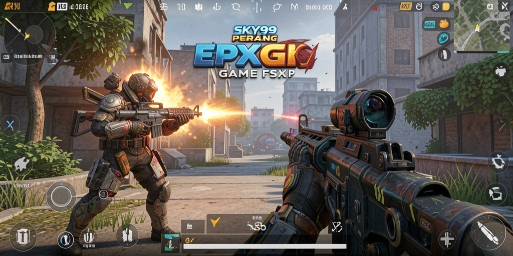 Tangkapan layar gameplay menampilkan pertempuran seru dalam SKY99.