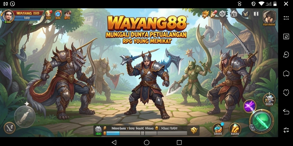 Tampilan gameplay menarik dari WAYANG88 dalam suasana petualangan RPG.